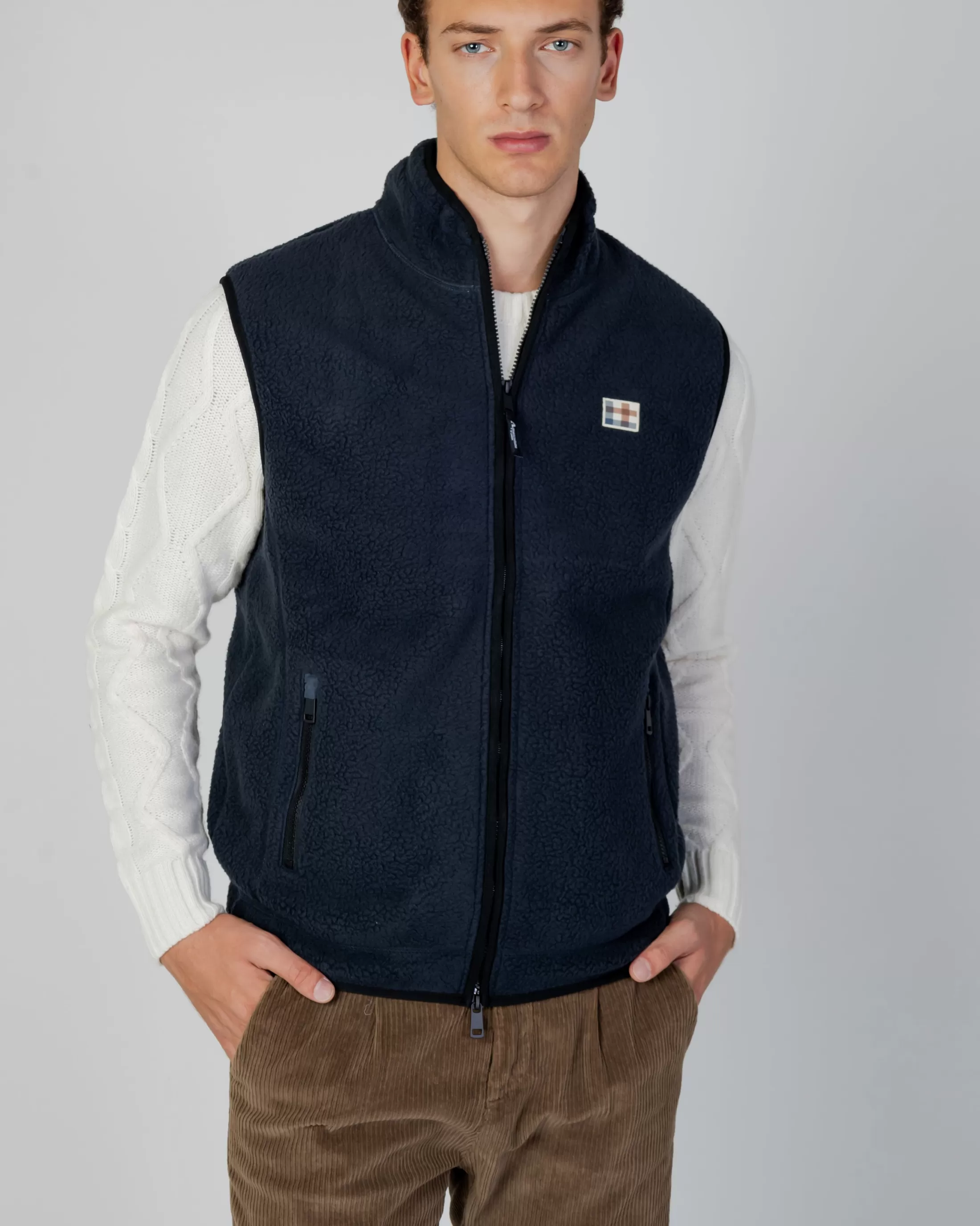 Aquascutum Active Retro Fleece | Active One Color Sherpa Vest