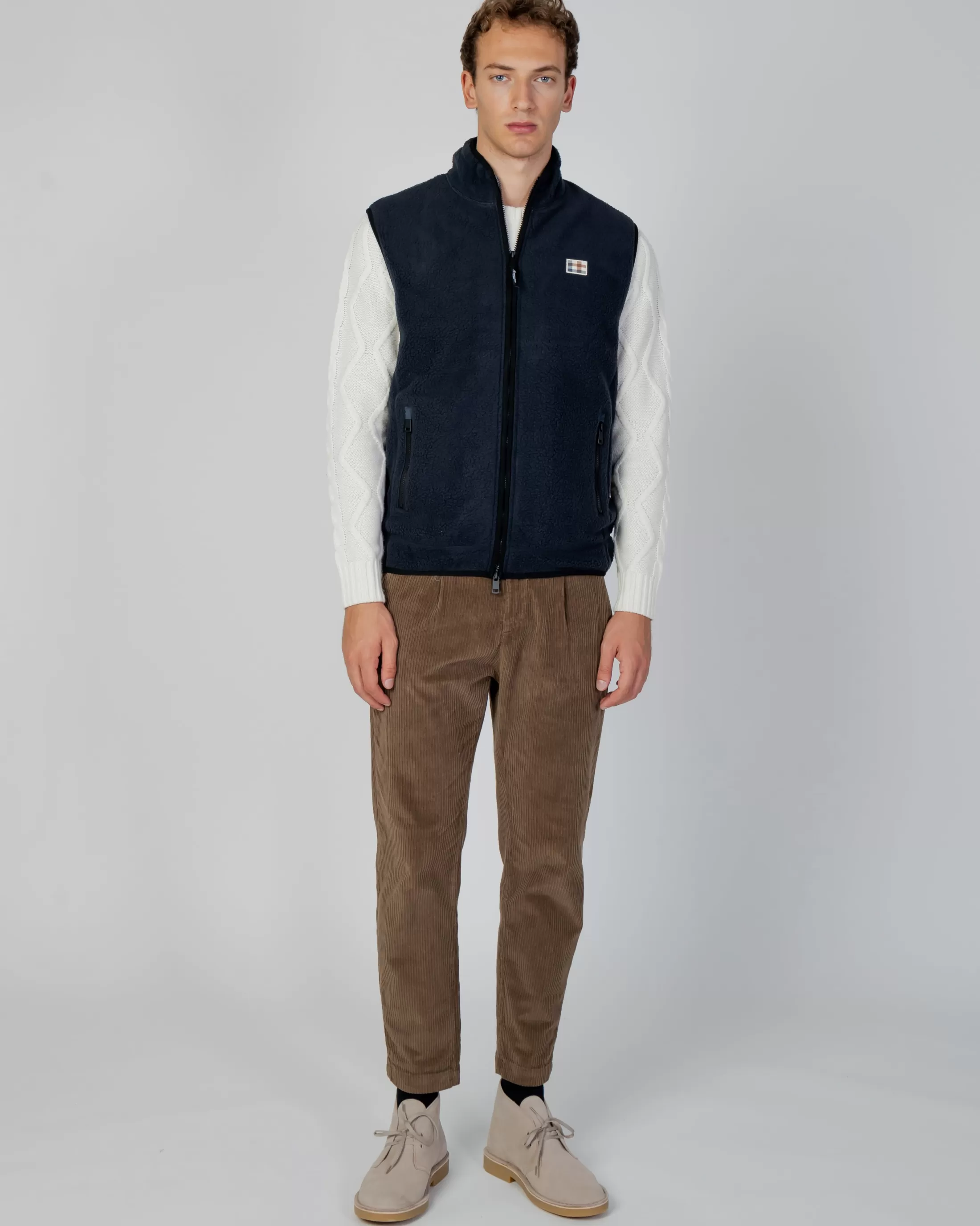 Aquascutum Active Retro Fleece | Active One Color Sherpa Vest